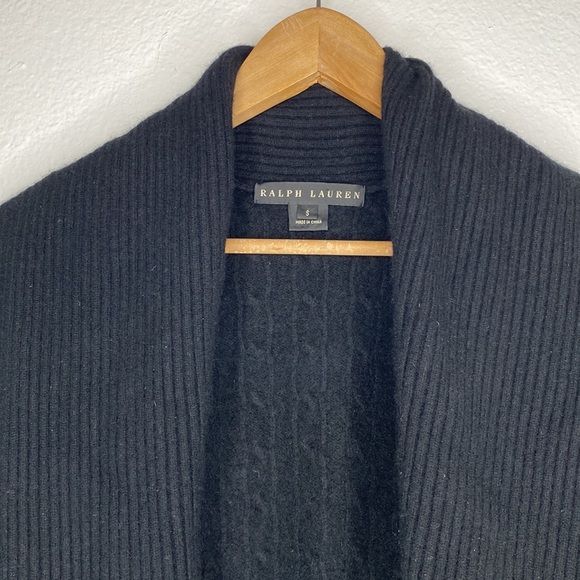 Ralph Lauren Black Label S Cable Knit Cashmere Cardigan - Picture 2 of 10